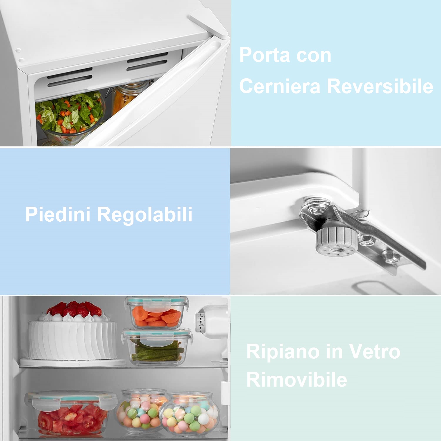 Mini Frigo con cella Freezer sopra 93 Litri - immagine 8