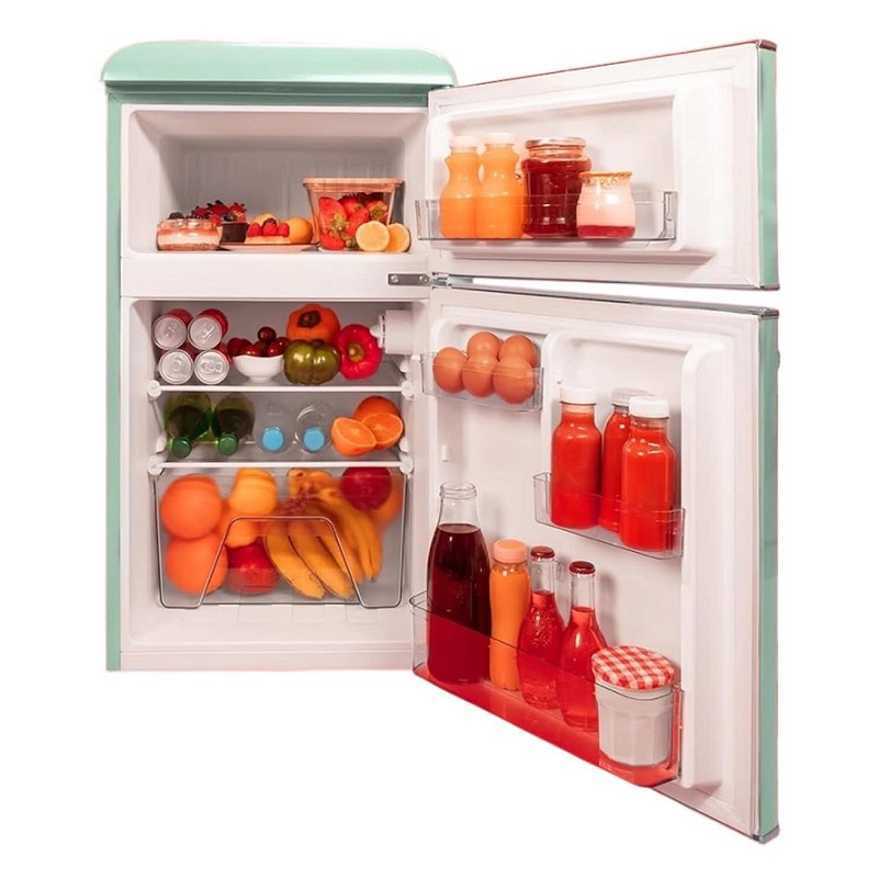Mini Frigorifero doppia porta VINTAGE con freezer 86 litri Classe A+ - immagine 3